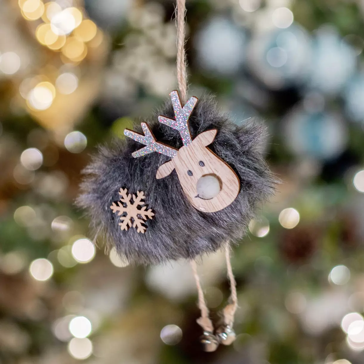 eminza Suspension de Noël (H15 cm) Renne Diego Marron foncé
