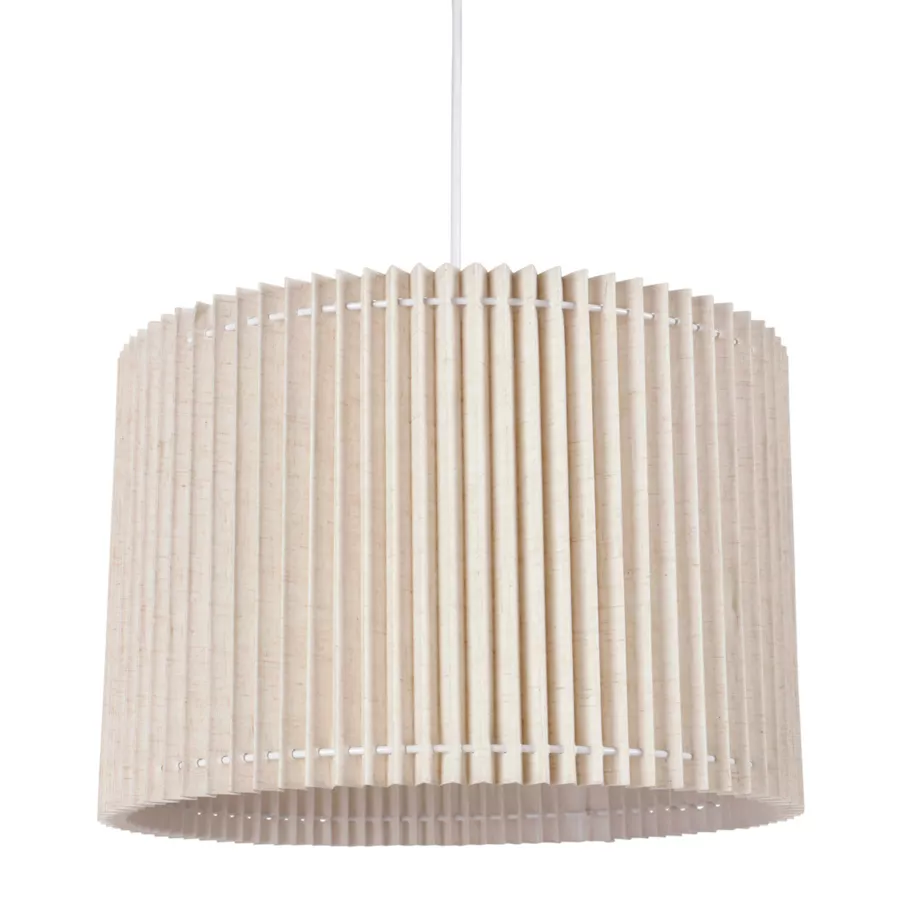Eminza Suspension En Lin Plissée (D33 Cm) Auréline Ecru