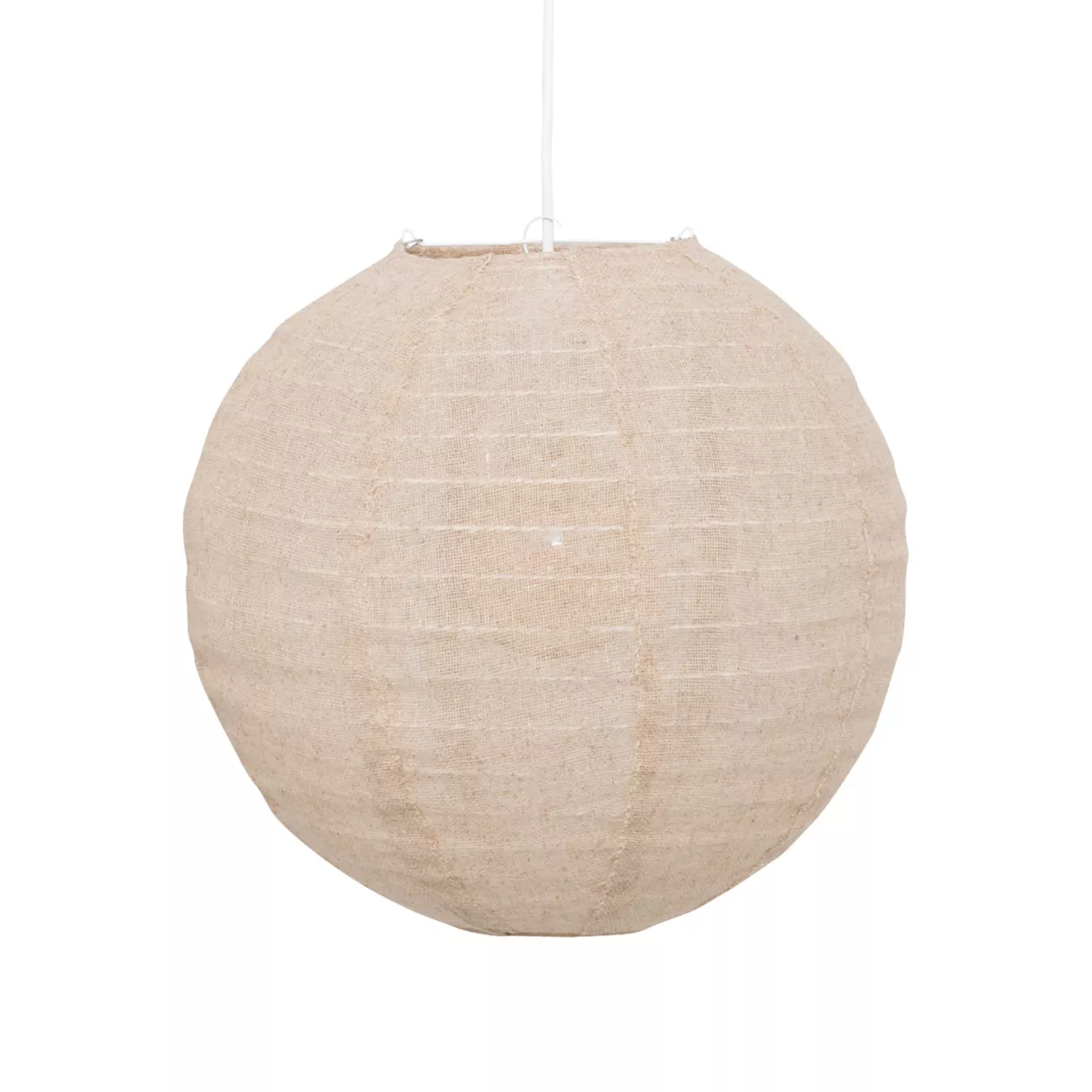 eminza Suspension luminaire lanterne lin (35 cm) Jordy Beige