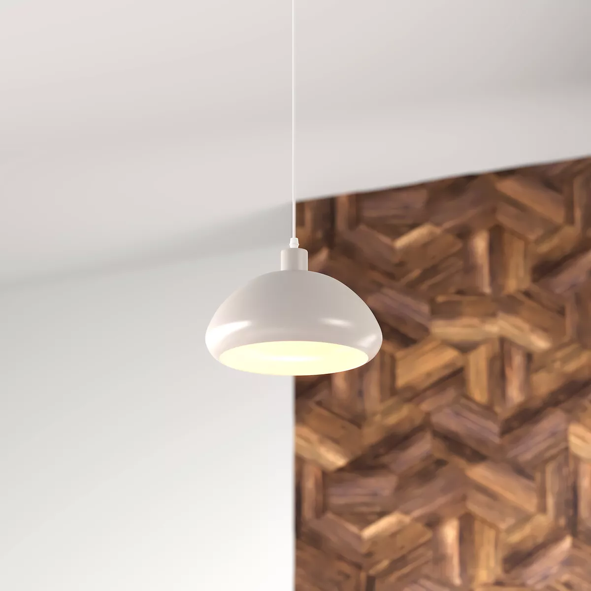 eminza Suspension luminaire métal (27 5 x 13 4 cm) Savio Beige
