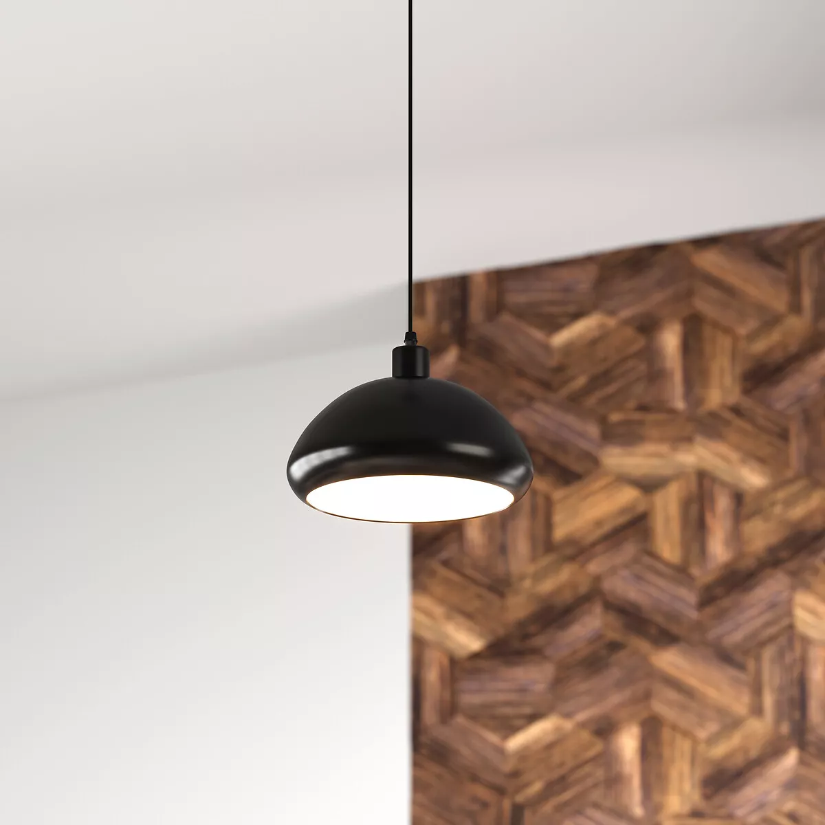 eminza Suspension luminaire métal (27 5 x 13 4 cm) Savio Noir