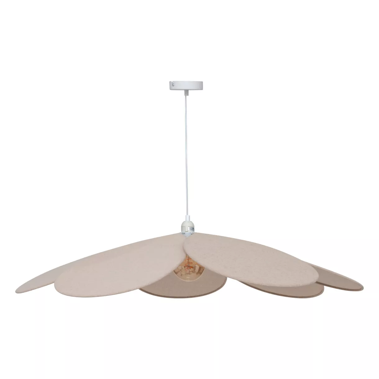 eminza Suspension luminaire pétale lin (100 cm) Naya Beige eminza Suspension luminaire pétale lin (100 cm) Naya Beige