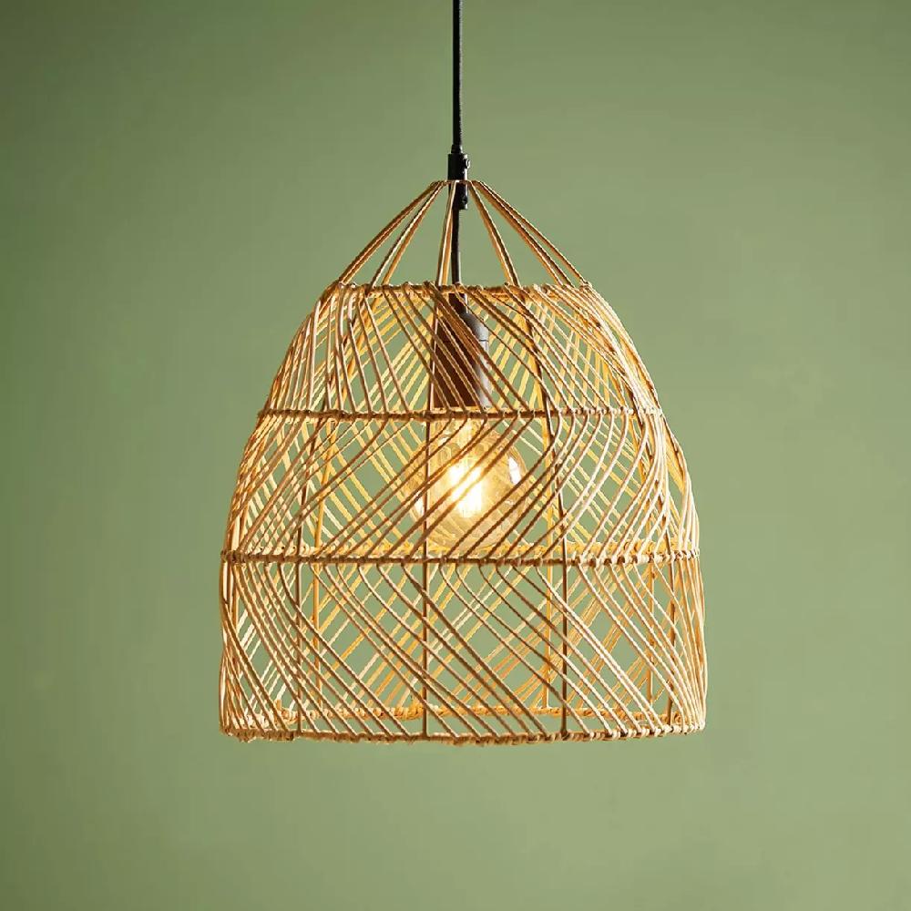 eminza Suspension lumineuse bambou (D30 cm) Haiku Naturel