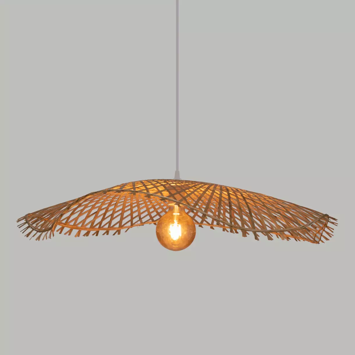 eminza Suspension lumineuse bambou (D75 cm) Tess Naturel