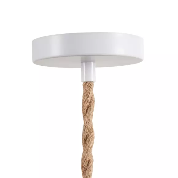 Eminza Suspension Lumineuse Chanvre (H90 Cm) Corde Blanche