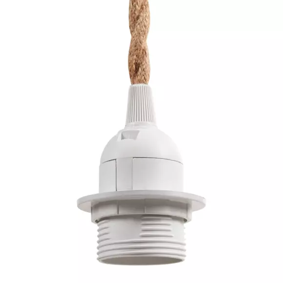 Eminza Suspension Lumineuse Chanvre (H90 Cm) Corde Blanche
