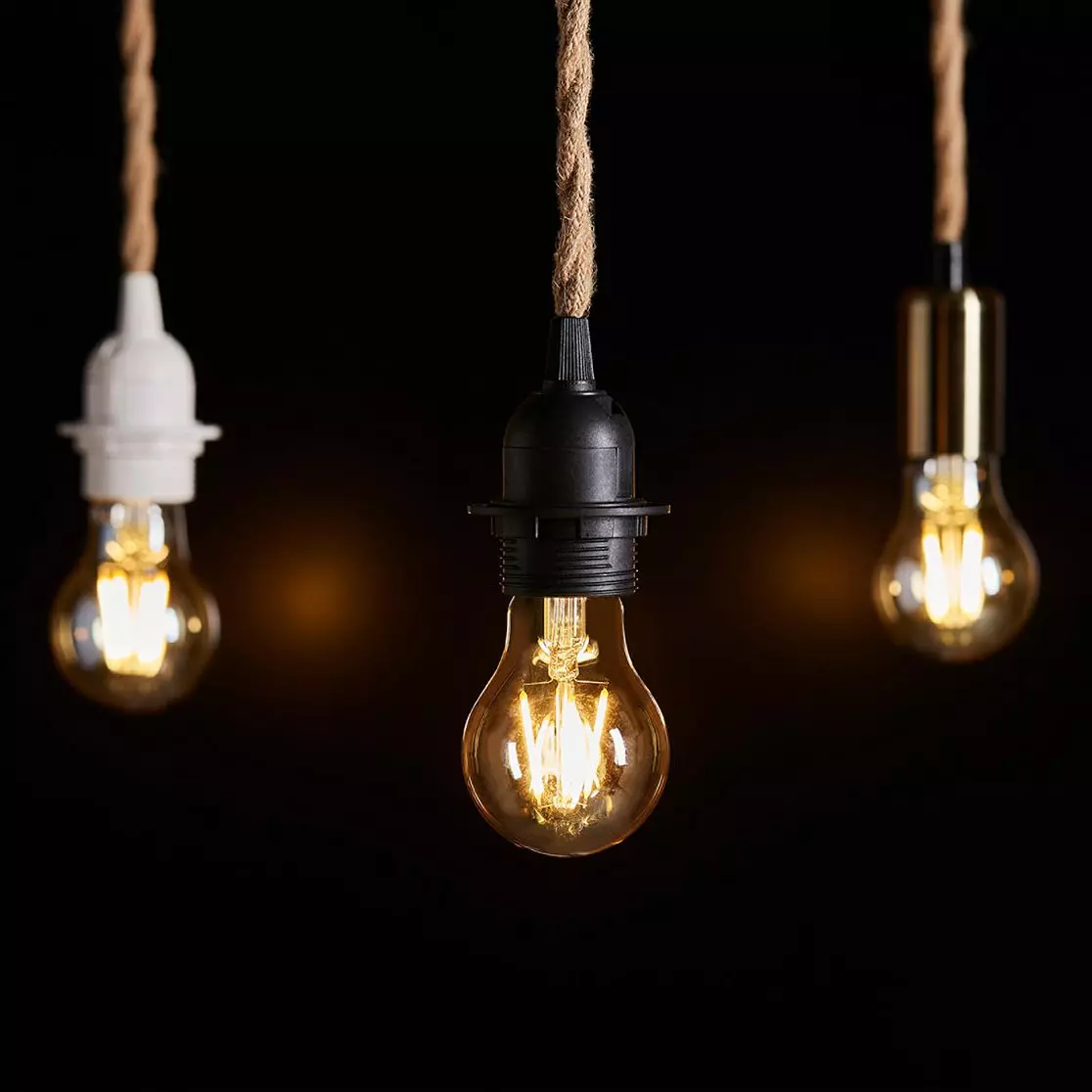 eminza Suspension lumineuse chanvre (H90 cm) Corde Naturel et noir