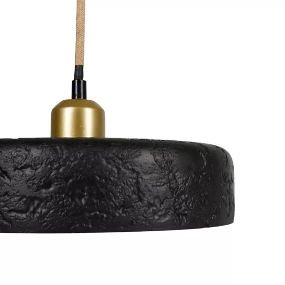 Eminza Suspension Lumineuse En Ciment (D25 Cm) Portland Noir