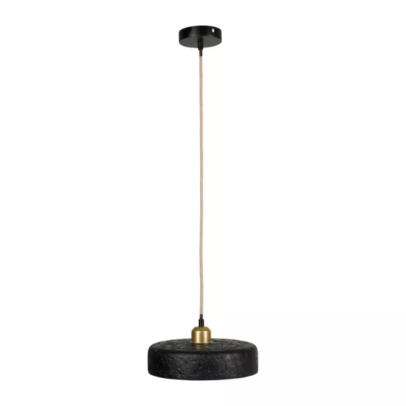Eminza Suspension Lumineuse En Ciment (D25 Cm) Portland Noir