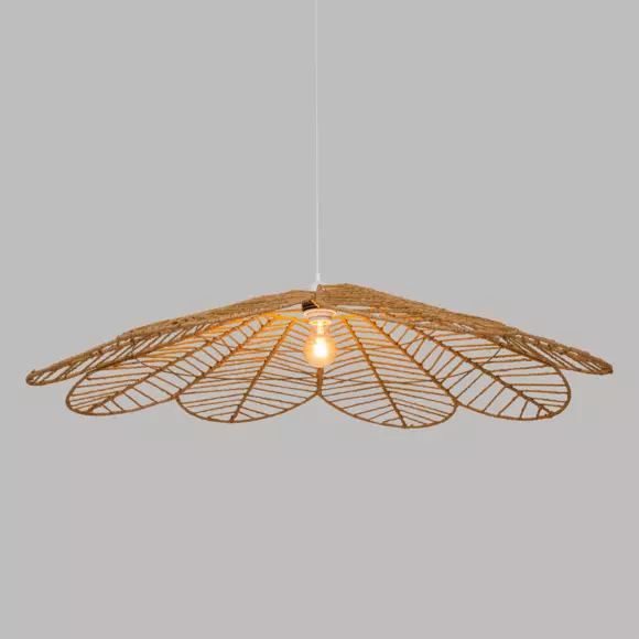Eminza Suspension Lumineuse En Corde (D98 Cm) Fleur Folk Naturel