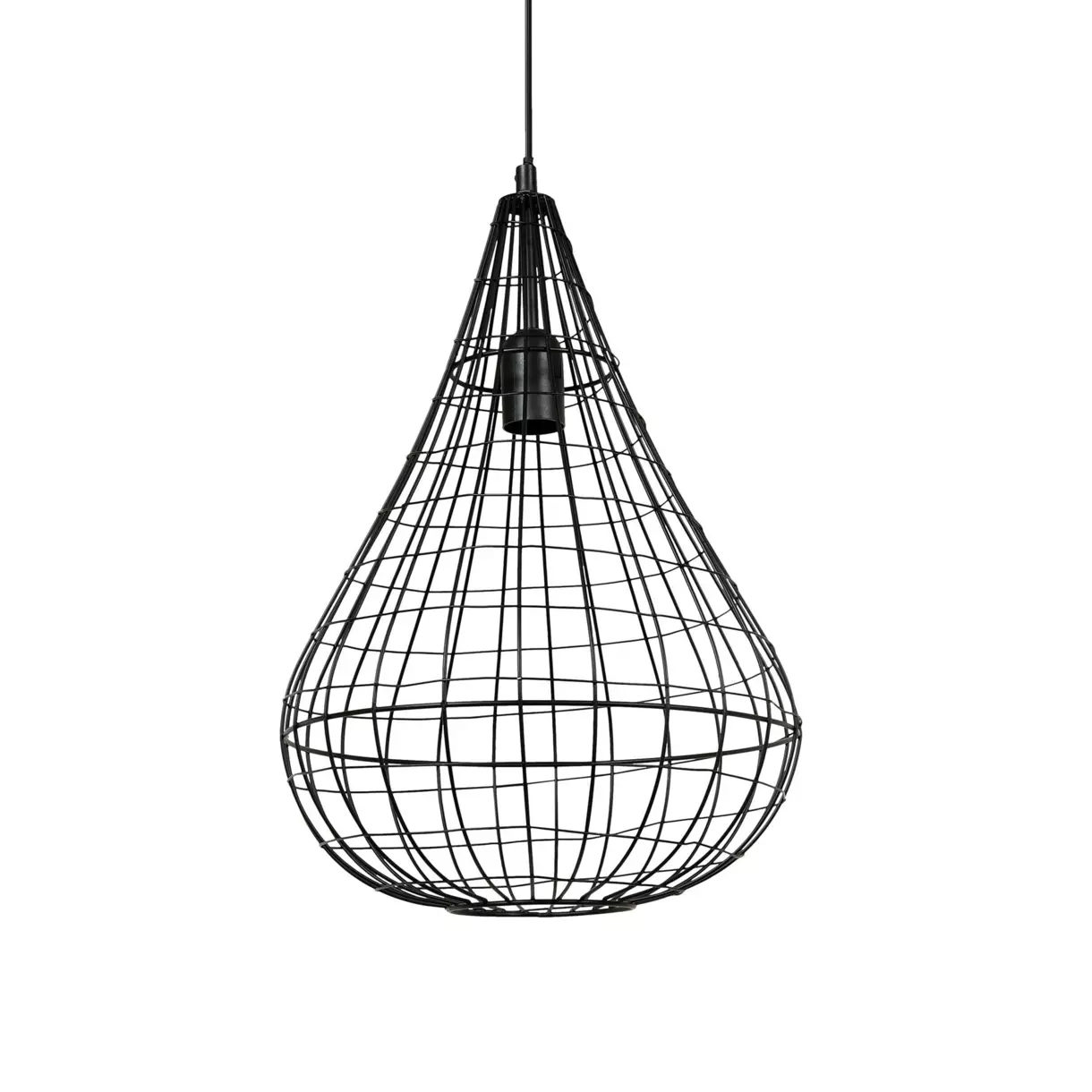 eminza Suspension lumineuse en métal (D30 cm) Asyn Noir