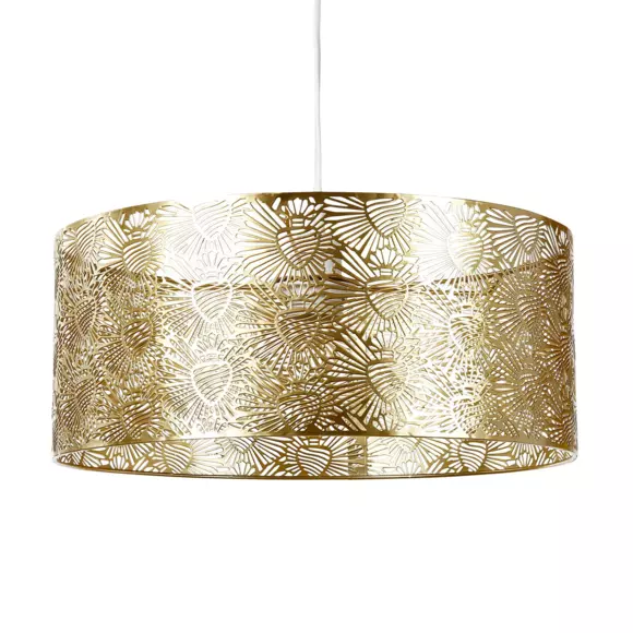 Eminza Suspension Lumineuse En Métal (D35 Cm) Corazon Dorée