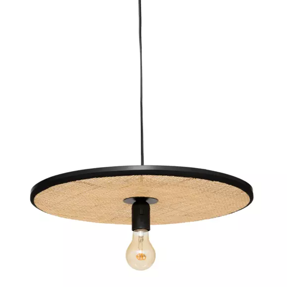 Eminza Suspension Lumineuse En Rotin (D44 5 Cm) Olme Beige