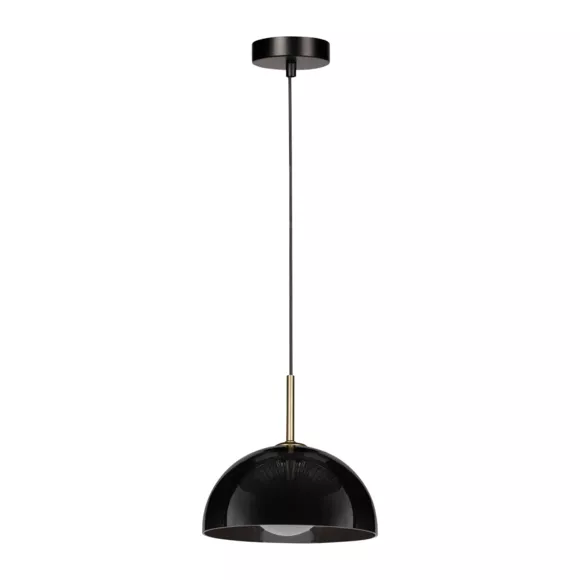 Eminza Suspension Lumineuse En Verre (D20 Cm) Luméa Noir