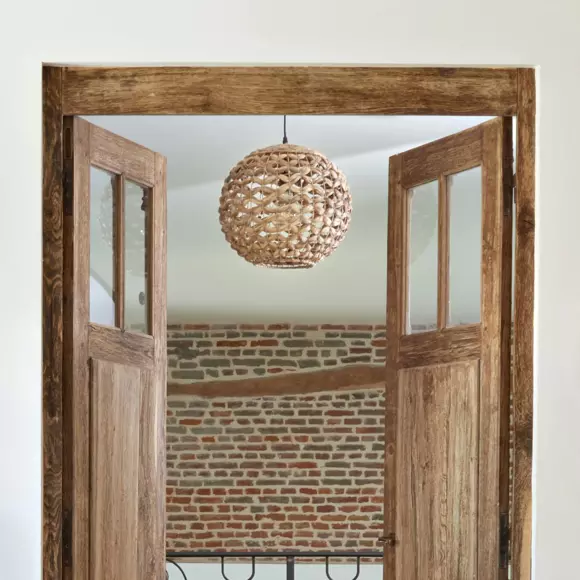 Eminza Suspension Lumineuse Jacinthe D'eau (D38 Cm) Sand Naturel