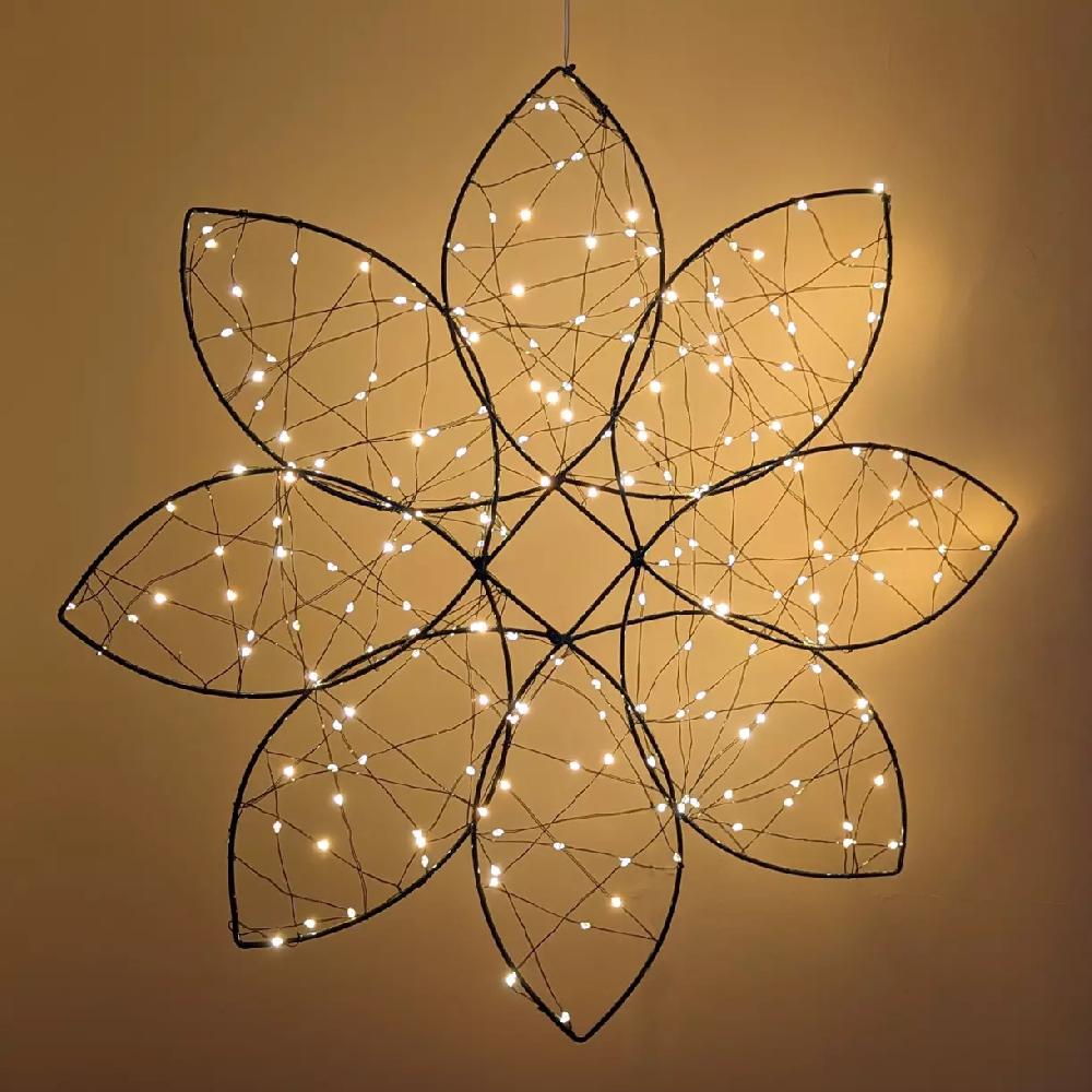 eminza Suspension lumineuse Marguerite Blanc chaud 200 LED