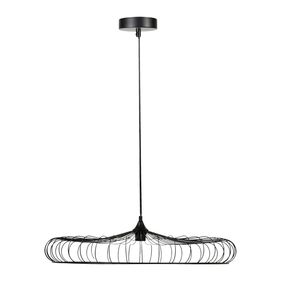 Eminza Suspension Lumineuse Métal (D65 5 Cm) Lisa Noir