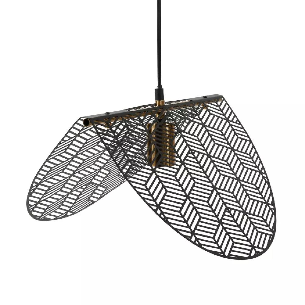 eminza Suspension lumineuse métal simple (L40 cm) Kome Noir