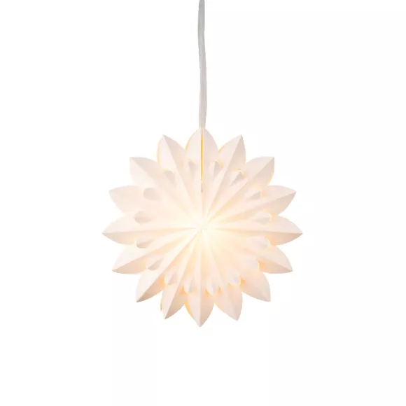 Eminza Suspension Lumineuse Papier LED (D60 Cm) Origami Floralia Blanc