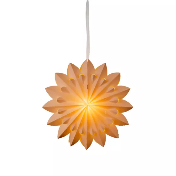 Eminza Suspension Lumineuse Papier LED (D60 Cm) Origami Floralia Sable