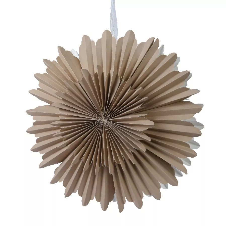 eminza Suspension lumineuse papier Origami (D60 cm) Flocon Sable