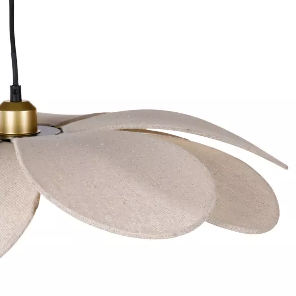Eminza Suspension Lumineuse Pétal Lin (D60 Cm) Margaux Beige
