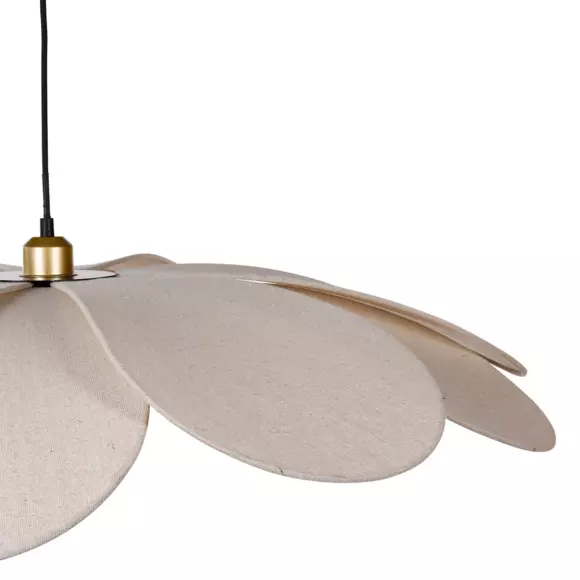 Eminza Suspension Lumineuse Pétale Lin (D90 Cm) Margaux Beige