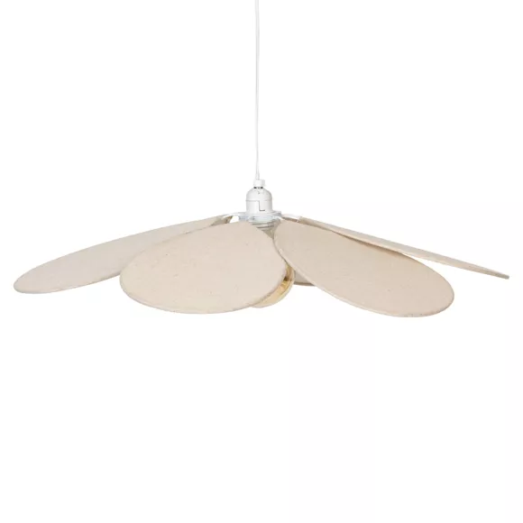 Eminza Suspension Lumineuse Pétales Coton (D72 Cm) Naya Beige