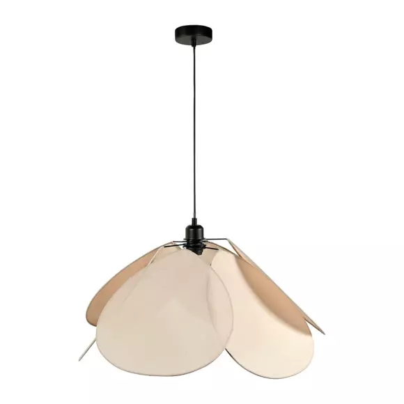 Eminza Suspension Lumineuse Tissu Pétale (D69 Cm) Taupe Clair