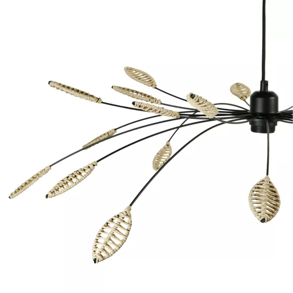 Eminza Suspension Métal Et Pétales (D80 Cm) Ellisse Naturel