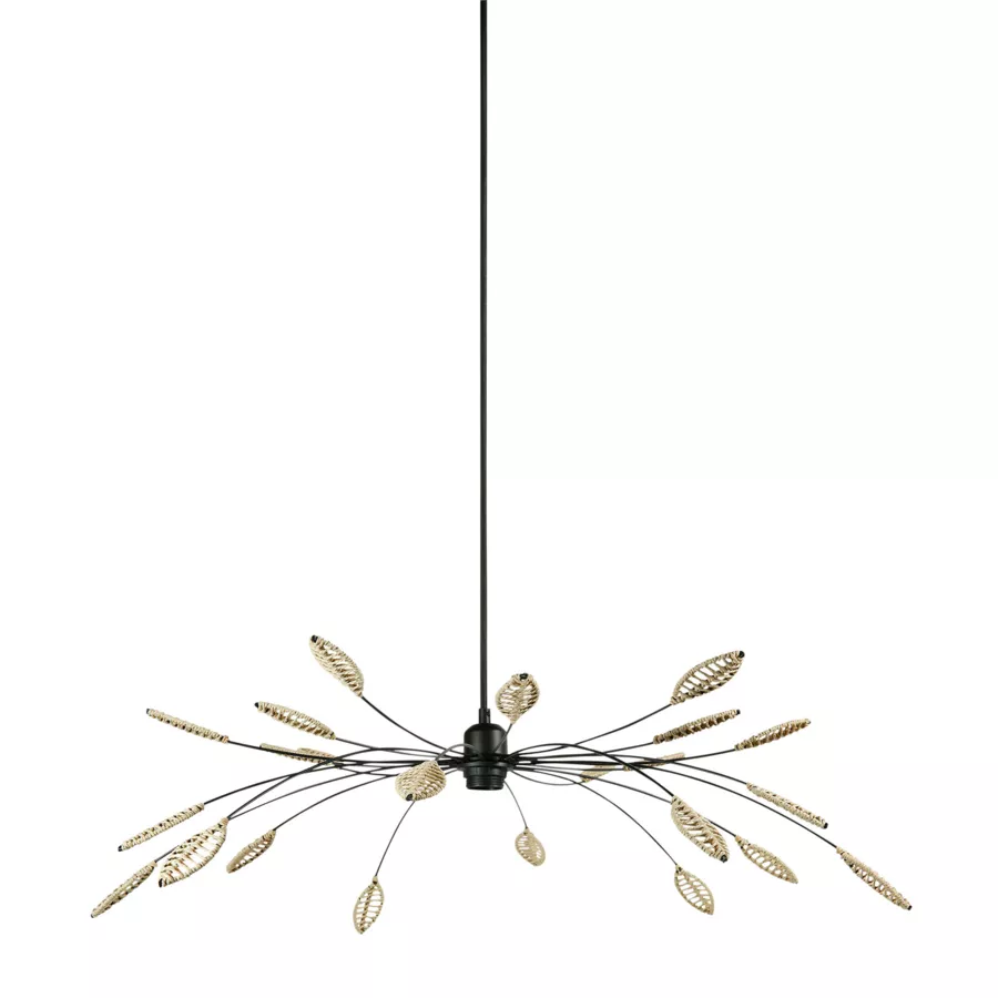 Eminza Suspension Métal Et Pétales (D80 Cm) Ellisse Naturel