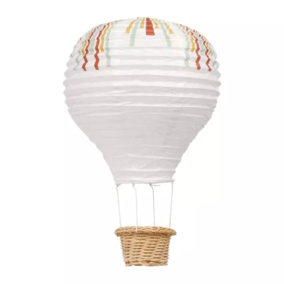 Eminza Suspension Montgolfière Enfant Papier (H40 Cm) Serpentin Multicolore