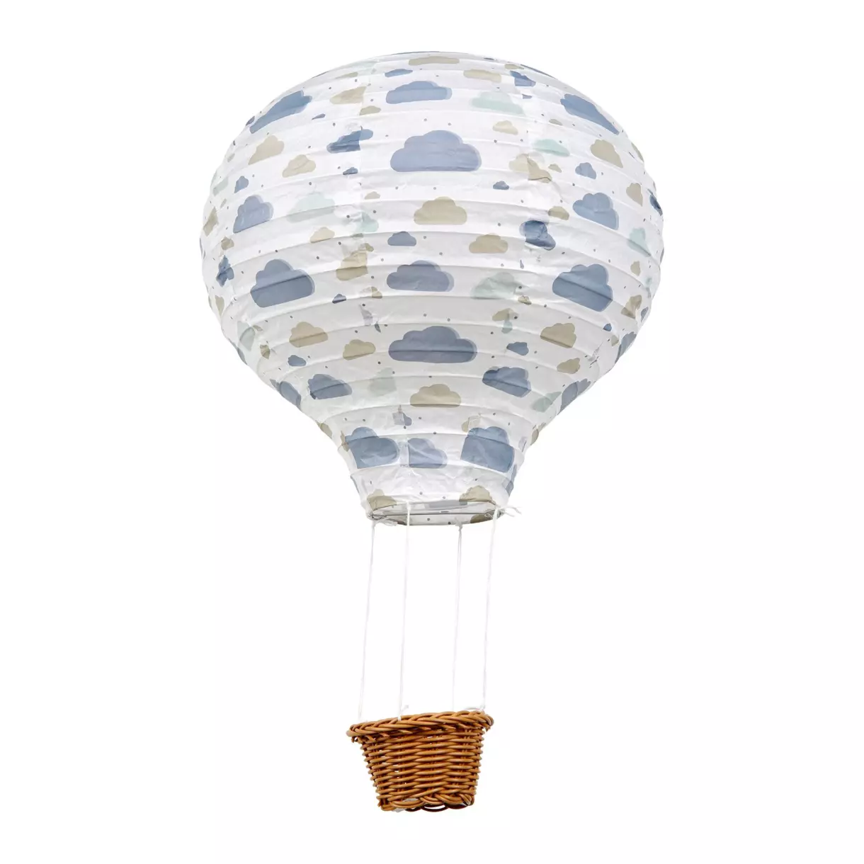 eminza Suspension Montgolfière papier (D 30 cm) Brume Multicolore