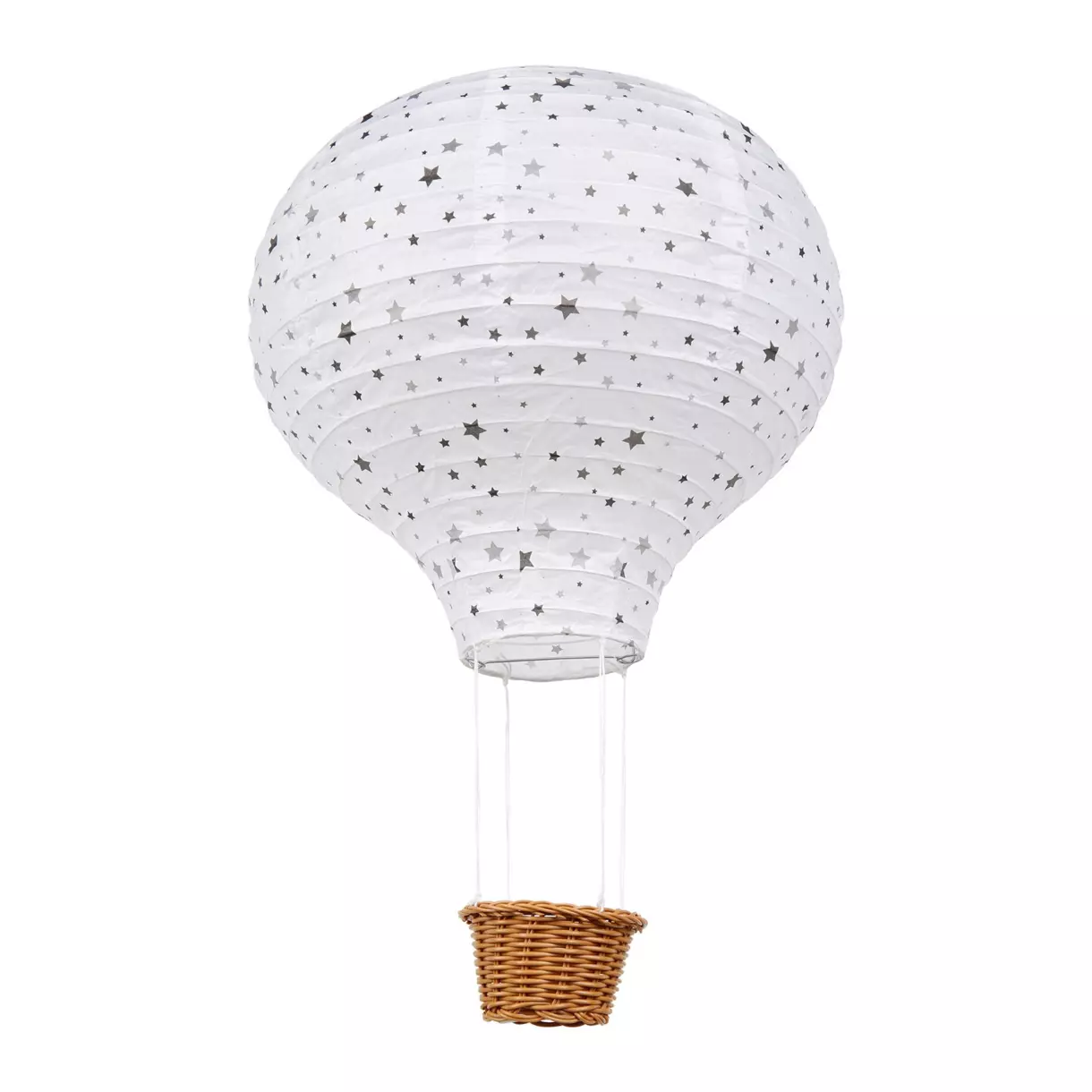 eminza Suspension Montgolfière papier (D30 cm) Stars Multicolore
