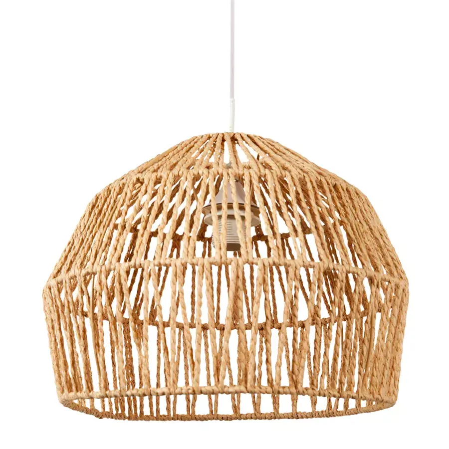 Eminza Suspension Ronde Ajourée En Corde (D35 5 Cm) Lima Naturel