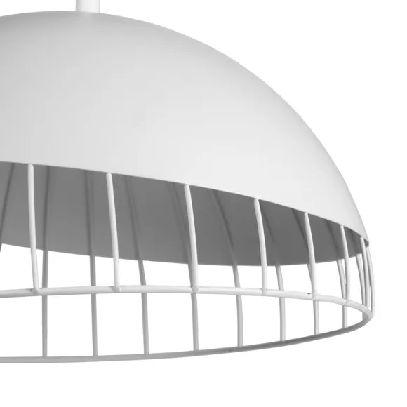 Eminza Suspension Ronde Métal (D29 5 Cm) Colisée Blanche