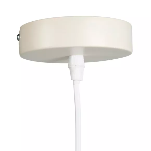Eminza Suspension Ronde Métal (D29 5 Cm) Colisée Blanche