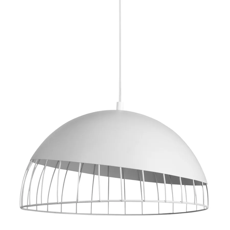 Eminza Suspension Ronde Métal (D29 5 Cm) Colisée Blanche