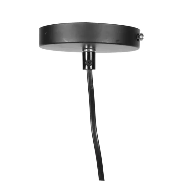 Eminza Suspension Ronde Métal Marocaine (D34 Cm) Gigogne Noir