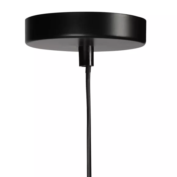 Eminza Suspension Ronde Métal Vintage (D35 Cm) Arsène Noir Et Beige