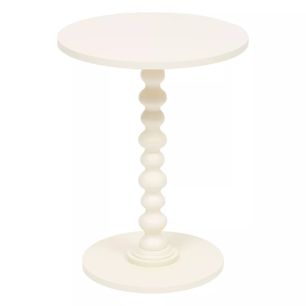 eminza Table à café ronde en bois (H50 cm) Alix Ivoire