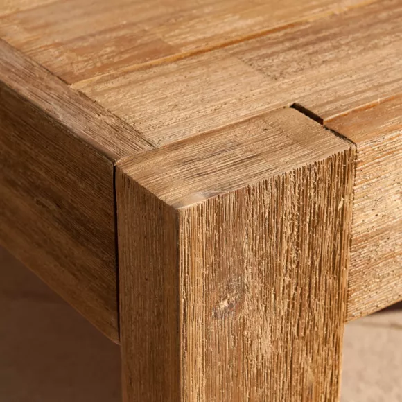 Eminza Table Basse De Jardin Carrée En Bois (94 X 94 Cm) Bornéo Naturel