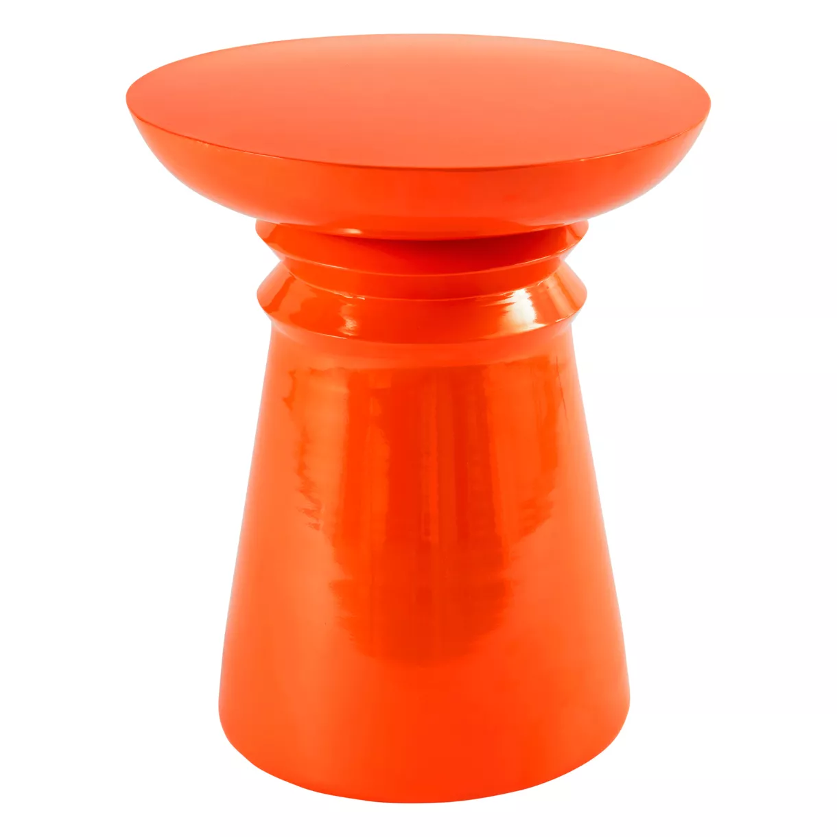 eminza Table d'appoint totem métal (H43 cm) Jaya Orange