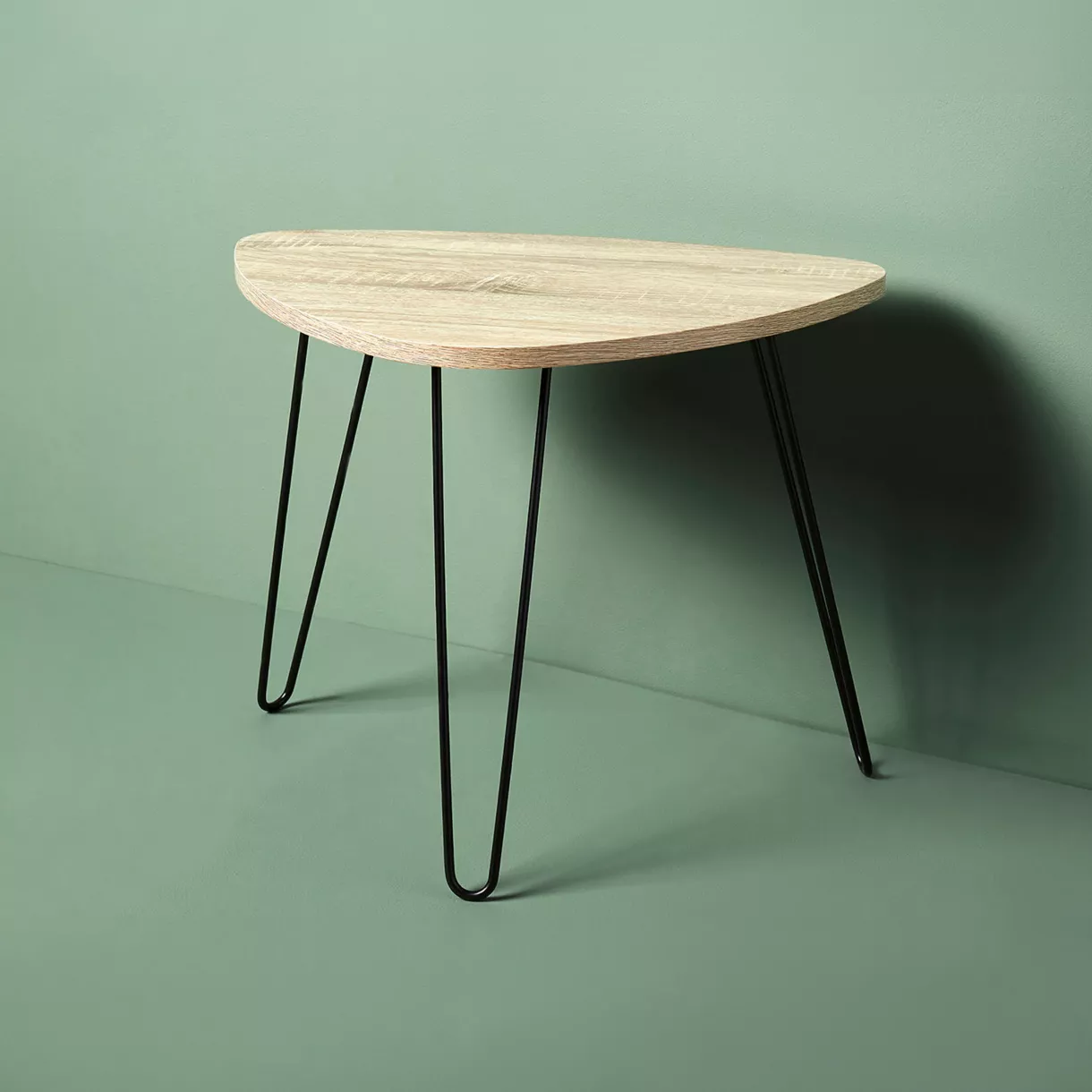 eminza Table d'appoint tripode bois et métal (H40 cm) Gigogne