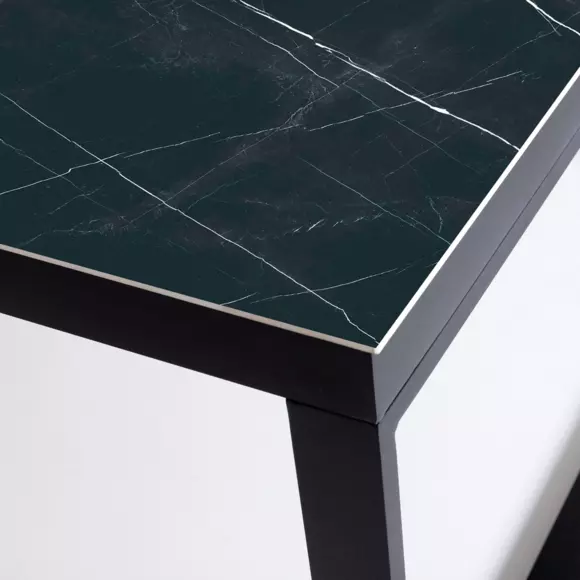 Eminza Table De Jardin En Aluminium Et Céramique 10 Places (240 X 120 Cm) Kore Noir Marbré