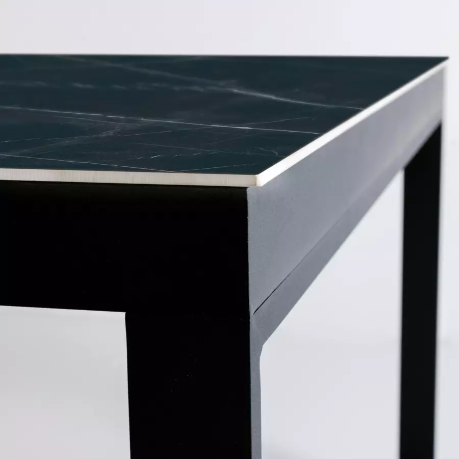 Eminza Table De Jardin En Aluminium Et Céramique 10 Places (240 X 120 Cm) Kore Noir Marbré