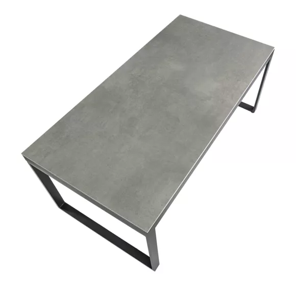 Eminza Table De Jardin En Aluminium Et Céramique 8 Places (180 X 90 Cm) Kore Gris Anthracite