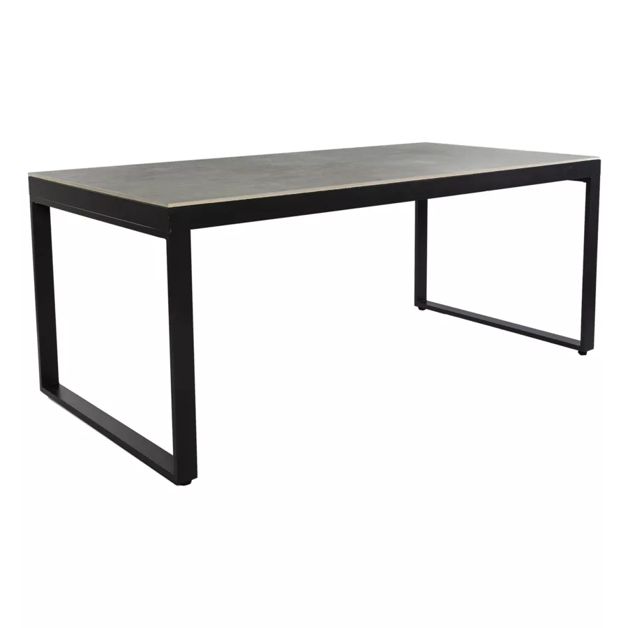 Eminza Table De Jardin En Aluminium Et Céramique 8 Places (180 X 90 Cm) Kore Gris Anthracite