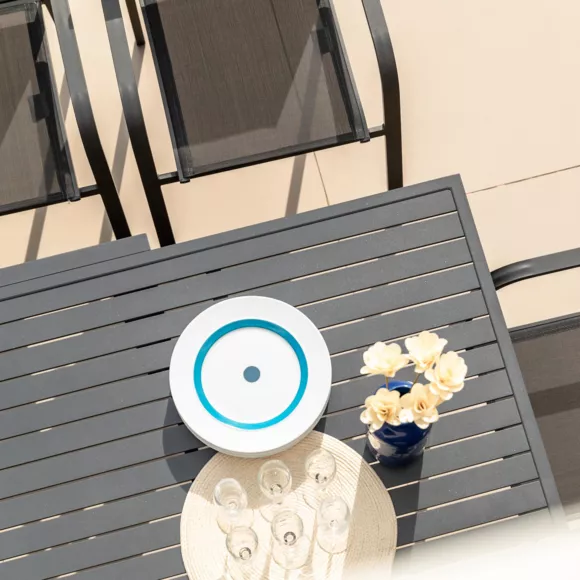 Eminza Table De Jardin Extensible En Aluminium 10 Places (135/270 X 90 Cm) Murano Gris Anthracite