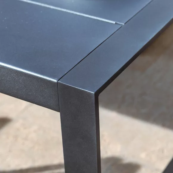 Eminza Table De Jardin Rectangulaire Aluminium 10 Places (240 X 118 Cm) Elba Gris Anthracite